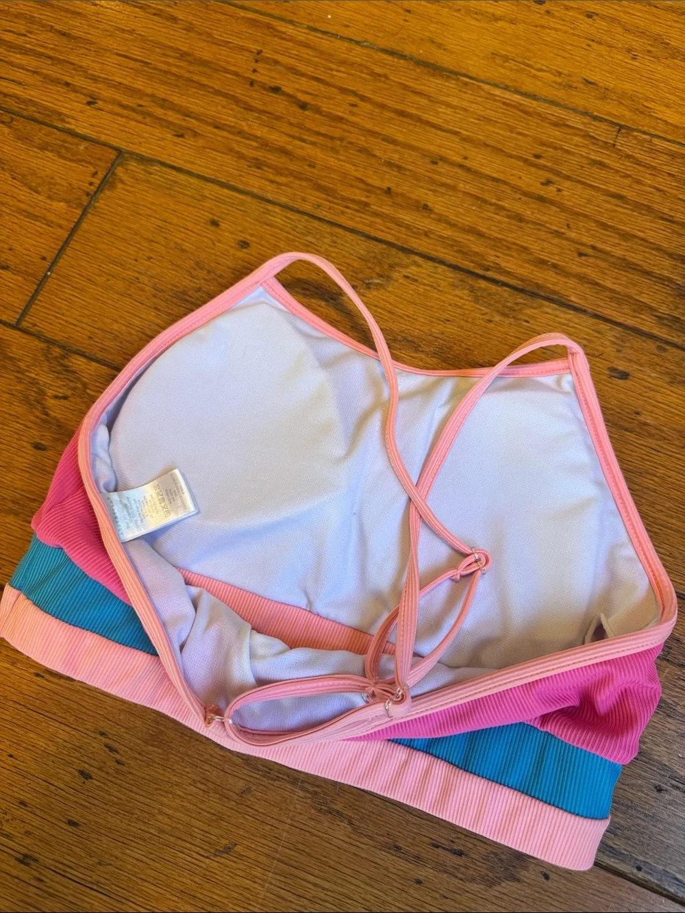 Andy & Evan Youth Ribbed Color block Bikini Set